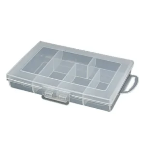 Unique Bargains Rectangle Shape Transparent Plastic Storage Box Case