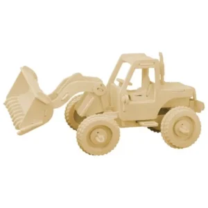 Wooden Bulldozer Model Construction Kit Assembling Toy