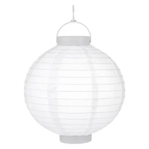 Quasimoon 8" "Budget Friendly" Battery Operated LED Lantern - White by PaperLanternStore