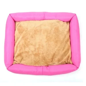 Unique Bargains Soft Plush Dog Bed Removable Cover Kennel Detachable Washable Non-Skid Bottom
