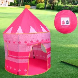 Portable Pink Folding Play Tent Kids Girl Princess Castle Fairy Cubby House New