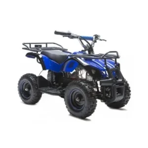 Rosso Motors Kids ATV Kids Quad 4 Wheeler Ride On Utility with 36V/800W Battery Electric Power Lights in Blue Motorcycle for Kids