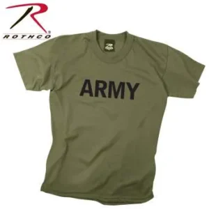 Rothco Kids Army Physical Training T-Shirt - Olive Drab, Medium