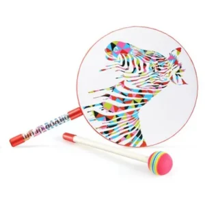 Lollipop Drum with Mallet, Glonova 10" Kids Percussion Paddle Drum, Musicial Instruments Rhythm Toys for Baby