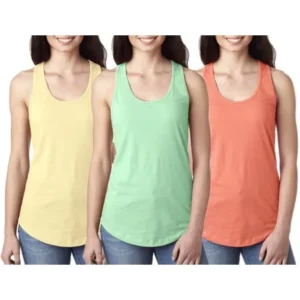 Women's Clementine Ideal Racerback Tank Top (Pack of 3)