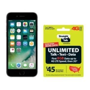 Refurbished Straight Talk Apple iPhone 6 16GB 4G LTE Prepaid Smartphone with BONUS $45/30-Day Plan