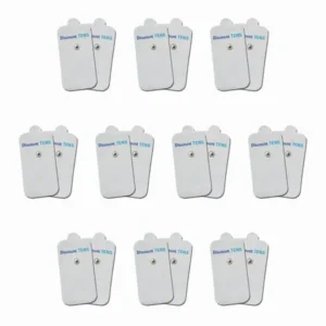 HiDow Compatible Replacement TENS Electrodes - Premium Quality Electrode Pads for Hi-Dow TENS Units - 10 Pair of Snap TENS Unit Electrodes (20 TENS Unit Pads) - 2" X 4" - Discount TENS Brand