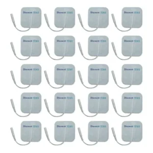 TENS Electrodes - Value Wired 2x2 Replacement Pads for TENS Units - 20 TENS Unit Electrodes - 2"x2" Wired TENS Unit Pads- Discount TENS Brand