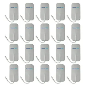 TENS Electrodes - Value Wired 2x4 Replacement Pads for TENS Units - 20 TENS Unit Electrodes - 2"x4" Wired TENS Unit Pads- Discount TENS Brand