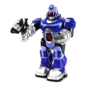Power Warrior Android Robot Toy Figure w/ Lights, Sounds, Realistic Walking Function (Colors May Vary)