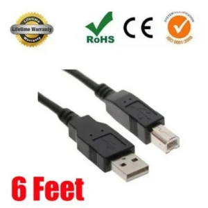 iMBAPrice 6 Feet USB 2.0 Printer and Scanner Cable for Canon PIXMA MX922 MG5420 MG2220 MX452 MG3220 MG3520 MG7120 MX522 MG5520 MG6320 MG3222 MG7120 MX8920 PRO-100 SELPHY - Black