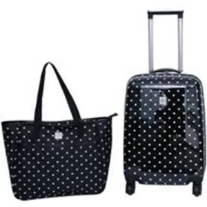 DISCONTINUED 2-Piece Polka Dot Hardside Luggage Set