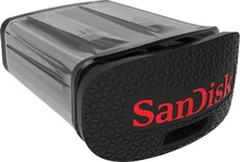 SanDisk - Ultra Fit 64GB USB 3.0 Flash Drive - Black/Silver