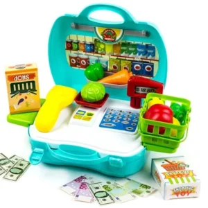 Toysery Kids Cash Register Toy - Pretend Play Educational Cash Register Toy with Realistic Actions - Accessories (23 Piece)