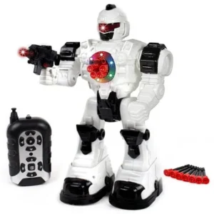 Toysery Remote Control Robot Police Toy for Kids Boys Girls with Flashing Lights and Robot Sounds