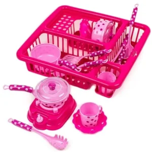 Toysery Pretend Play Kitchen Set Fun Cooking Toy Set for Children Girls Boys With Cooking Accessories And Drainer