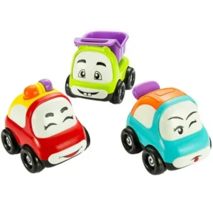 VicTsing Pictek Cars Toy, Set of 3 Play Vehicles, Push and Go Friction Powered Car Toys, Mini Cartoon Hands Pushing Vehicles for Toddlers