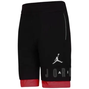 Jordan Boys Layered Logo Athletic Sweat Shorts