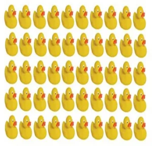 Mini Rubber Ducky Baby Bath Toy (50-Pack)