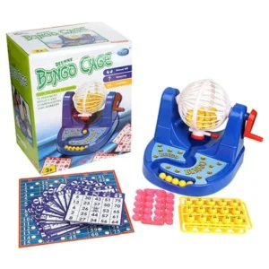 Deluxe Bingo Cage Game Set Toy Lottery Party (w/ 70 diff Combinations & Markers)