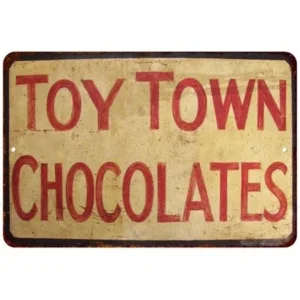 Old Toy Town Cocolates Vintage Look Reproduction 8x12 Metal Sign 8120626