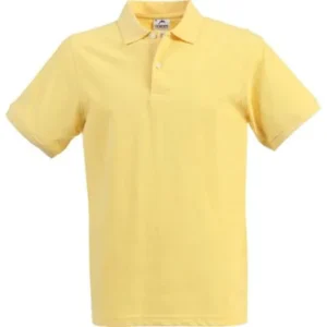 Little Boys Girls Yellow Short Sleeve School Uniform Polo Shirt 4-7