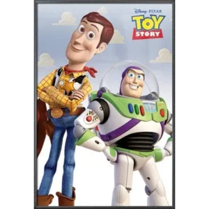 Toy Story - Framed Disney / Pixar Movie Poster / Print (Buzz Lightyear & Woody) (Size: 24" x 36")