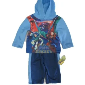 Baby Boys Blue Toy Story Character Printed Hooded 2 Pc Pants Set 12-24M