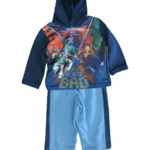 Baby Boys Blue Toy Story Character Print Hooded Striped 2 Pc Pants Set 12-24M