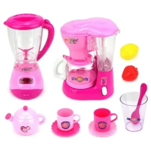 Mini Dream Kitchen 2 Pretend Play Toy Kitchen Appliances Playset w/ Blender, Coffee Machine, Accessories