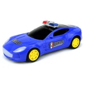 Supercar Police Battery Operated Kid's Bump and Go Toy Car w/ Cool Flashing Lights, Sounds (Colors May Vary)