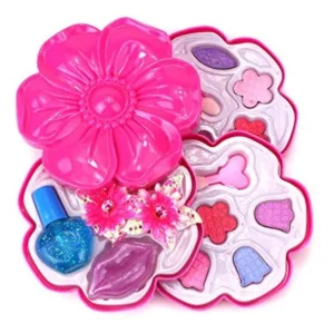 Dream Angel Flower Case Pretend Play Toy Make Up Case Kit, Safe, Non-Toxic, Washable, Formulated for Children