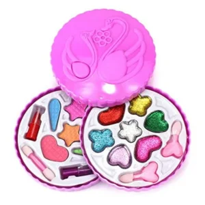 Fashion Girl Swans Case Pretend Play Toy Make Up Case Kit, Safe, Non-Toxic, Washable, Formulated for Children