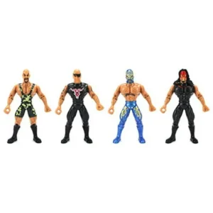 Supreme Wrestlers Children Kid's Wrestling Toy Action Figure Playset w/ 4 Toy Figures