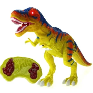 Walking Series Dinosaur World Remote Controlled Battery Operated RC Toy T-Rex Figure w/Shaking Head, Walking Movement, Light Up Eyes & Sounds
