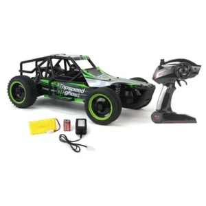 Gallop Ghost Top Speed Remote Control 2.4 GHz RC Green Toy Buggy Car 1:10 Scale Size Ready To Run w/ Working Suspension, Spring Shock Absorbers