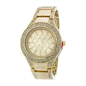 2Chique Boutique Women's Quilted Texture Crystal Fashion Watch