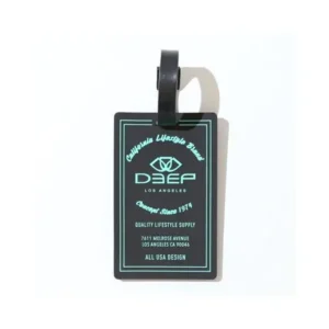 Carry On Suitcase DEEP Melrose Fashion Travel Name Message Luggage Tag Suitcase Carry-On ID Label - Black/Deep's Aqua