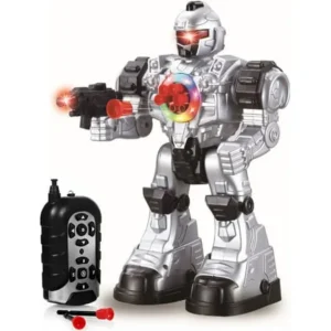 Remote Control Robot Toy - Robots For Kids Superb Fun Toy - Toy Robot Shoots Missiles Walks Talks & Dances With Flashing Lights 10 Functions - Best RC Robot Gift For Boys And Girls -Original By Play22