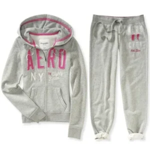 Aeropostale Women's Hoodie and Sweat Pants Set Aero Logo Jogging Suit