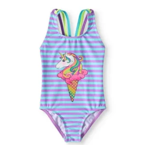 Little Girls' 1 Piece Unicorn Swimsuit