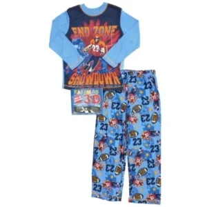 St. Eve Boys End Zone Showdown Football Pajamas Sleepwear Set & 3D Glasses XS