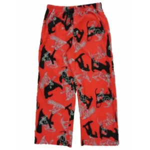 Jelli Fish Kids Boys Red Snowboarding Fleece Sleep Pants Pajama Bottoms XS