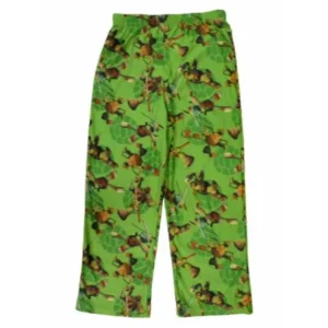 Teenage Mutant Ninja Turtles Boys Green Flannel Sleep Pants Pajama Bottoms S