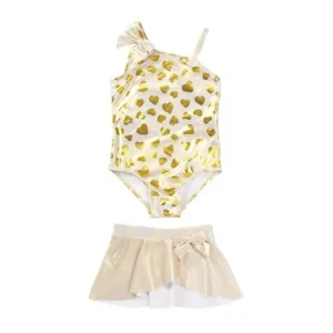 Baby Buns Little Girls Wild Child Swimsuit & Skirt Set 2T