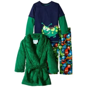 Kids Bunz Little Boys Little Monster Robe Pajamas Set 2T