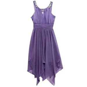 Tween Diva Lilac Shirred Party Dress 14