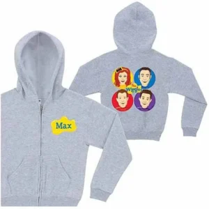 Personalized The Wiggles Fab Four Toddlers' Grey Zip-Up Hoodie