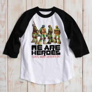 Personalized Teenage Mutant Ninja Turtles We are Heroes Youth Black Sports Jersey