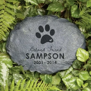 Personalized Beloved Friend Dog Memorial Garden Stone